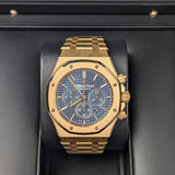 Audemars Piguet Royal Oak Chronograph 26320BA.OO.1220BA.02 41mm Blue Dial 18K Yellow Gold