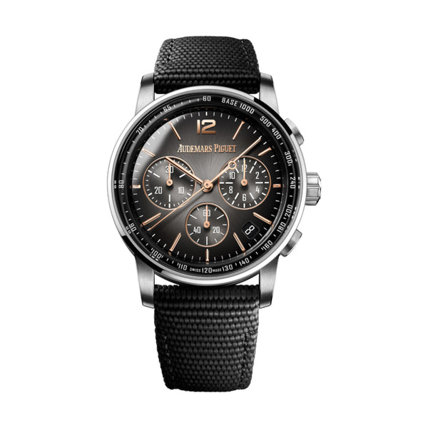 Audemars Piguet Code 11.59 Flyback Chronograph 26393CR.OO.A002KB.01 41mm Pink Gold Grey Dial