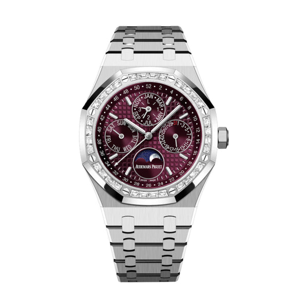 Audemars Piguet Royal Oak Perpetual Calendar 26598BC.ZZ.1220BC.01 Purple Dial 41mm White Gold Watch