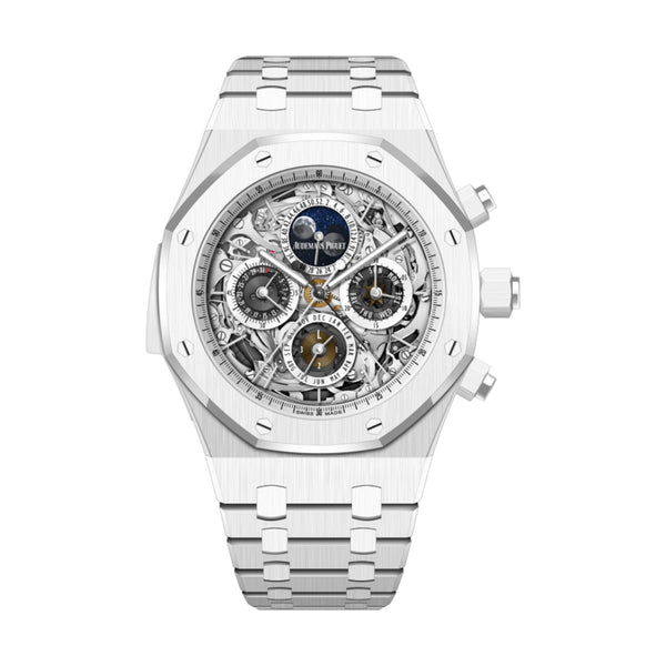 Audemars Piguet Royal Oak 26605CB.OO.1248CB.01 44mm White Ceramic Perpetual Calendar Minute Repeater Split-Seconds Chronograph