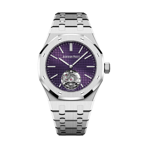 Audemars Piguet Royal Oak 26660ST.OO.1356ST.02 37mm Plum Dial Flying Tourbillon Stainless Steel