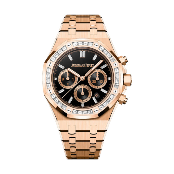 Audemars Piguet Royal Oak Chronograph 26715OR.ZZ.1356OR.02 Onyx Dial 18-Carat Pink Gold 38mm