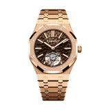 Audemars Piguet Royal Oak 26730OR.GG.1320OR.01 Flying Tourbillon 41mm Pink Gold Brown Dial Watch