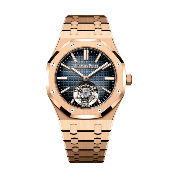 Audemars Piguet Royal Oak Flying Tourbillon 26730OR.OO.1320OR.02 Smoked Blue Dial 18-Carat Pink Gold 41mm