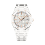 Audemars Piguet Royal Oak 77350CB.OO.1266CB.01 34mm White Ceramic Silver-Toned Dial