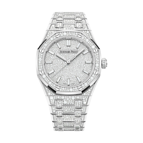 Audemars Piguet Royal Oak 77452BC.ZZ.1365BC.01 34mm White Gold Diamond Watch