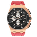 Audemars Piguet Royal Oak Offshore 26401RO.OO.A002CA.01 44mm Rose Gold Ceramic Black Dial Rubber Strap