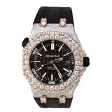 Audemars Piguet Royal Oak Offshore Diver 15710ST 42mm Iced Out with Aftermarket Diamonds