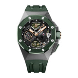 Audemars Piguet Royal Oak 26589IO.OO.D056CA.01 Skeleton Dial 44mm Green Rubber Strap