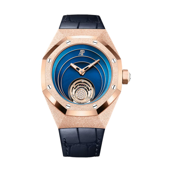 Audemars Piguet Royal Oak Concept 26630OR.GG.D326CR.01 Flying Tourbillon 39mm Pink Gold Blue Dial