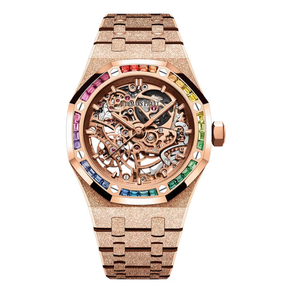 Audemars Piguet Royal Oak 15468OR.YG.1259OR.01-B Frosted Gold Skeleton 37mm Rose Gold