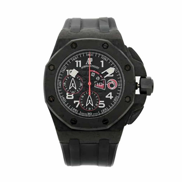 Audemars Piguet Royal Oak 26062FS.OO.A002CA.01 – 42mm Carbon Case, Black Dial, Rubber Strap
