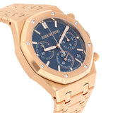 Audemars Piguet Royal Oak Flyback Chronograph 26240OR.OO.D315CR.02 41mm Rose Gold Blue Dial