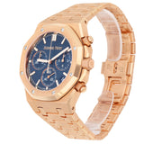 Audemars Piguet Royal Oak Flyback Chronograph 26240OR.OO.D315CR.02 41mm Rose Gold Blue Dial