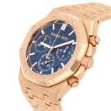 Audemars Piguet Royal Oak Flyback Chronograph 26240OR.OO.D315CR.02 41mm Rose Gold Blue Dial