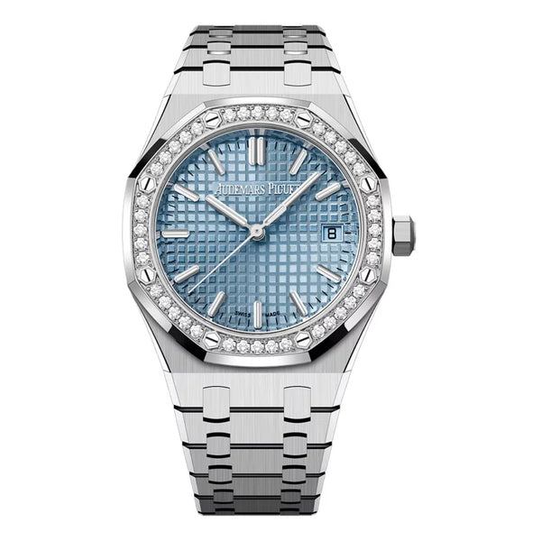 Audemars Piguet Royal Oak 77451ST.ZZ.1361ST.03 34mm Blue Dial with Diamonds