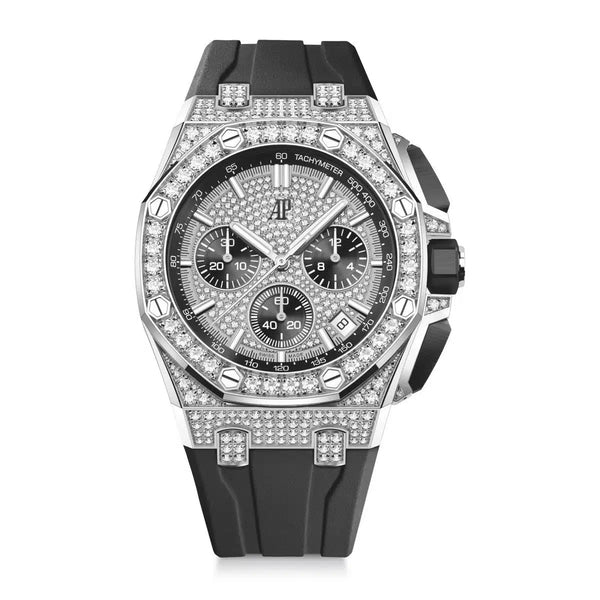 Audemars Piguet Royal Oak Offshore Selfwinding Chronograph 26423BC.ZZ.D002CA.01 in 18K White Gold with Diamond Bezel, 43mm