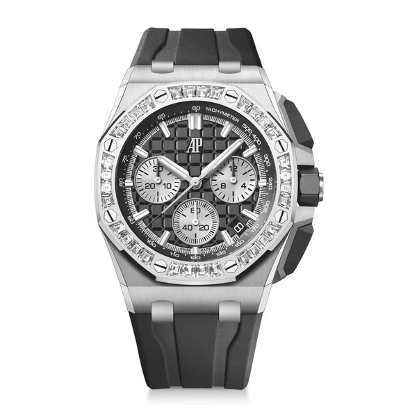 Audemars Piguet Royal Oak Offshore Selfwinding Chronograph 26424BC.ZZ.D002CA.01 in 18K White Gold with Diamond Bezel