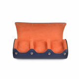Watch Roll Travel Case for 3 Watches – Blue