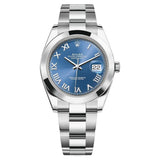 Rolex Datejust 41 126300 Blue Roman Dial Oyster Steel Watch