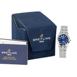Breitling Chronomat 32mm A77310101C1A1 Blue Dial Steel Watch