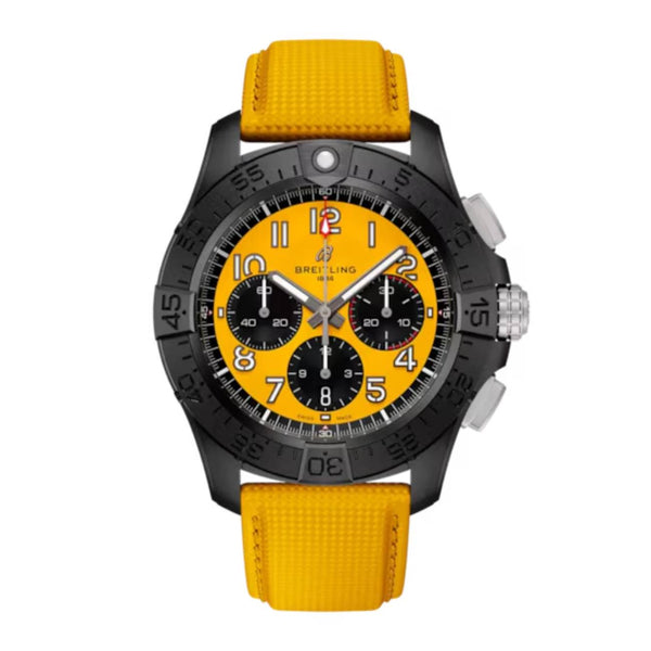 Breitling Avenger B01 Chronograph Night Mission SB0147101I1X1 44mm Yellow Dial Ceramic Watch