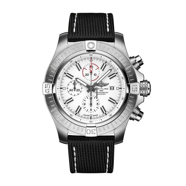 Breitling Avenger Chronograph 48mm A133751A1A1X2 - Polished Steel, White Dial, Box & Papers 2021