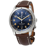 Breitling Aviator 8 A17315101C1X3 43mm Blue Dial Leather Strap