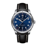 Breitling Aviator 8 A17315101C1X4 43mm Blue Dial Leather Strap