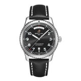 Breitling Aviator 8 A45330101B1X2 43mm Polished Steel Black Dial