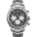 Breitling Aviator 8 AB01192A1L1A1 43mm Green Dial Steel Watch
