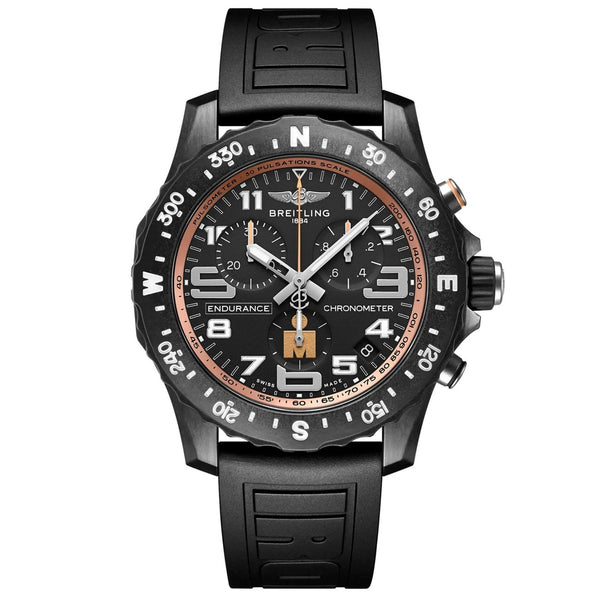 Breitling Endurance Pro 44mm X823101B1B1S1 Black Dial Breitlight Case Black Rubber Strap
