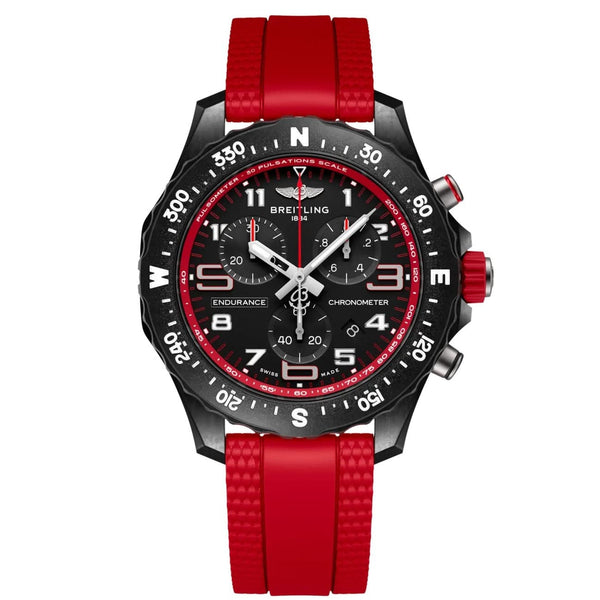 Breitling Endurance Pro X83310D91B2S1 38mm Breitlight Black Dial Red Rubber Strap