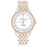 Breitling Navitimer 35mm U17395211A1U1 White Mother of Pearl Diamond Dial 18k Rose Gold Watch