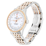 Breitling Navitimer 35mm U17395211A1U1 White Mother of Pearl Diamond Dial 18k Rose Gold Watch