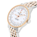 Breitling Navitimer 35mm U17395211A1U1 White Mother of Pearl Diamond Dial 18k Rose Gold Watch