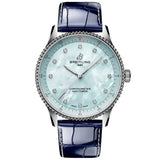 Breitling Navitimer A77320171C1P1 32mm Stainless Steel Blue MOP Dial Alligator Leather Watch