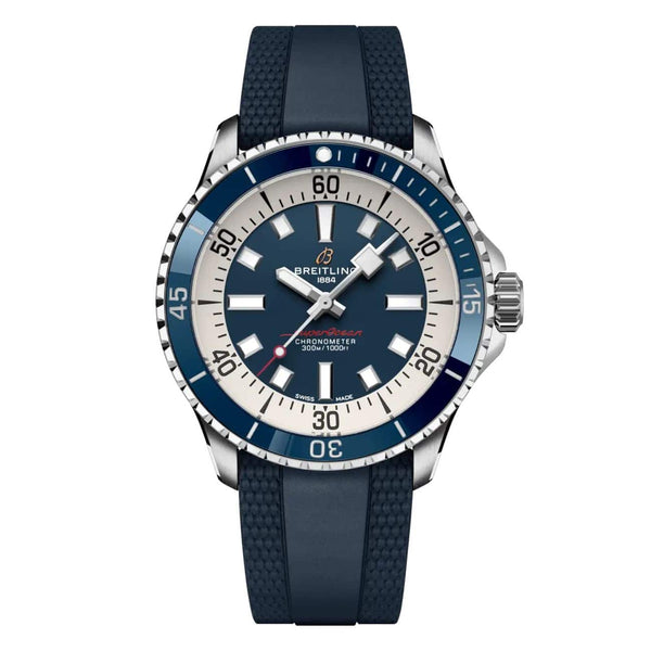 Breitling Superocean 42 Automatic Blue Dial A17375E71C1S1 Stainless Steel Blue Rubber Strap