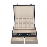 Briefcase for 10 Watches and Jewelry