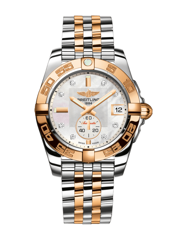 Breitling Galactic 36 Automatic C37330121A2C1 Stainless Steel and 18k Rose Gold with White Mother-of-Pearl Dial