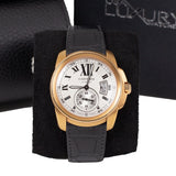 Cartier Calibre de Cartier W7100009 42mm Pink Gold Watch with Black Alligator Strap