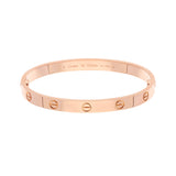 Cartier LOVE Bracelet 18k Rose Gold Size 18 with Box and Papers (2022)