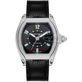 Cartier Roadster W62002V3 39mm Black Dial Black Leather Strap