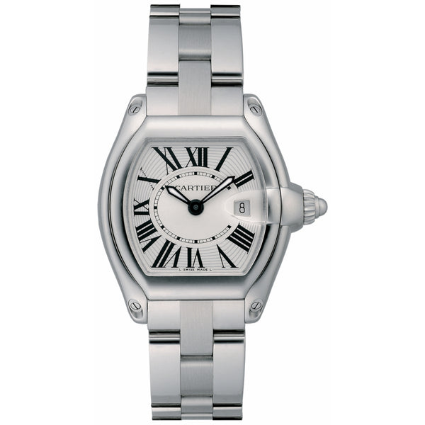Cartier Roadster W62016V3 36mm Stainless Steel Silver Roman Numeral Dial Watch