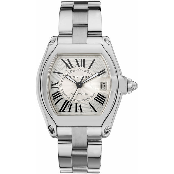 Cartier Roadster W62025V3 Silver Dial Stainless Steel Chronograph Watch