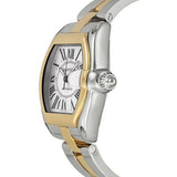 Cartier Roadster W62031Y4 Silver Sunray-Effect Dial Steel and 18k Yellow Gold Watch