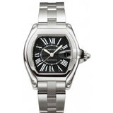Cartier Roadster W62041V3 Black Sunray-Effect Dial Stainless Steel Bracelet Watch