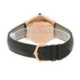 Cartier Ronde Louis Cartier WGRN0012 36mm Rose Gold Silvery Opaline Dial Leather Strap Watch