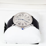 Cartier Ronde Solo WSRN0022 42mm Steel Watch with Leather Strap