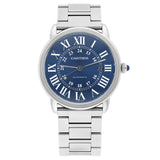 Cartier Ronde Solo XL Blue Dial Automatic Steel Watch WSRN0023 with Papers